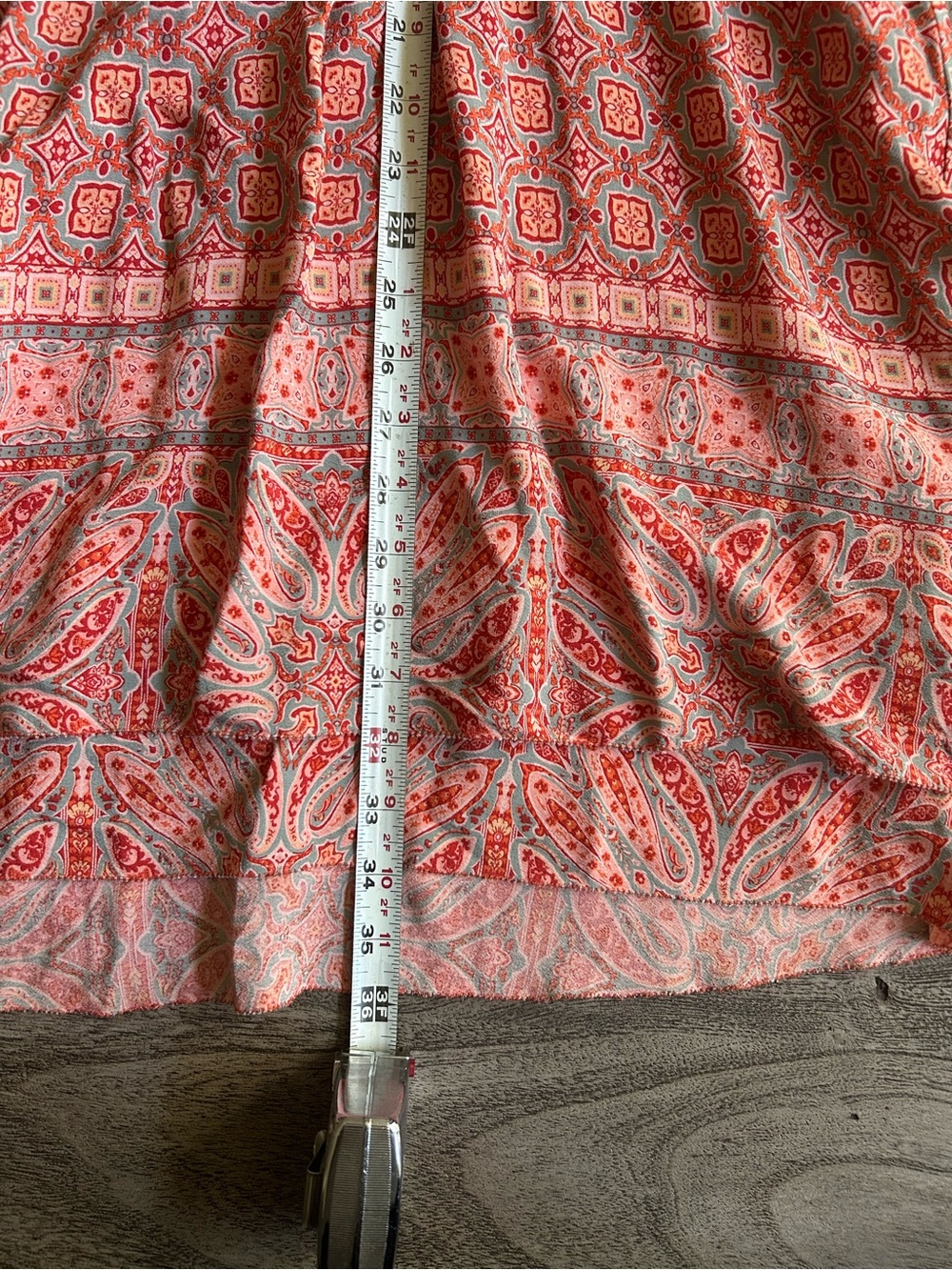 Sanctuary Lined Coral Paisley Mini Dress Size L but fits like M - Picture 5 of 5